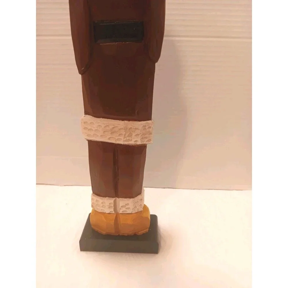 Vtg Mercuries USA 1994 Santa Figurine - ITALY 1986 - Wood Carved Hand Painted